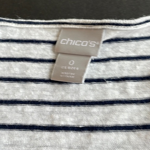 Chico's linen stripe shirt small - Picture 4 of 5